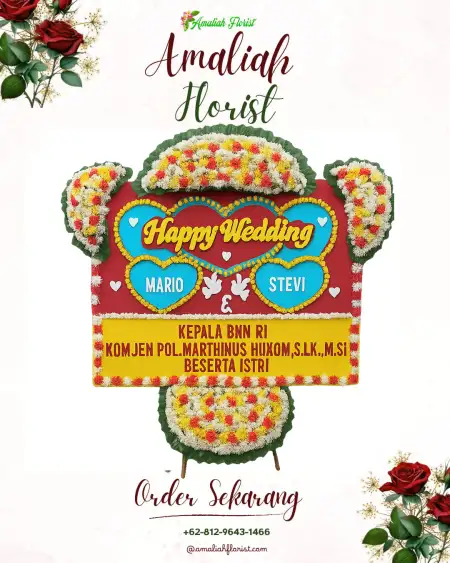 Papan Bunga Pernikahan Mlale